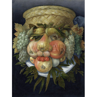 РЕПРОДУКЦИИ НА КАРТИНИ Обръщаща се глава с кошница с плодове (1590)